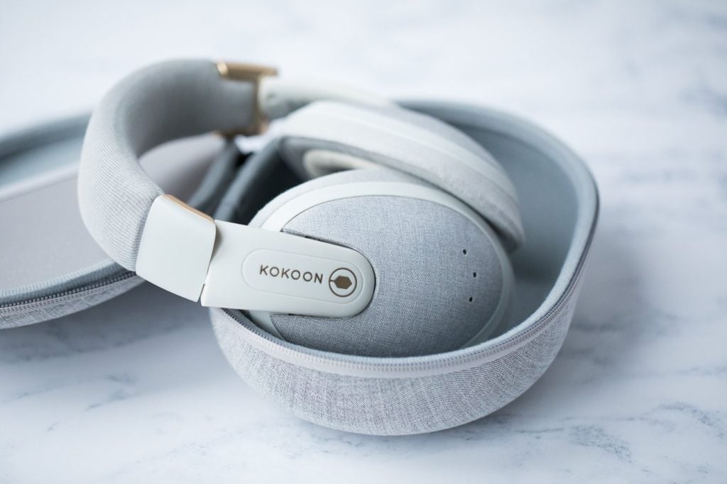 A gray pair of Kokoon headphones.