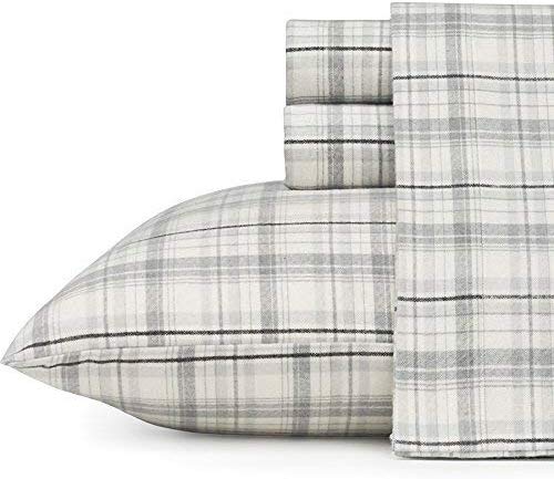 Eddie Bauer 216283 Beacon Hill Flannel Sheet Set, King