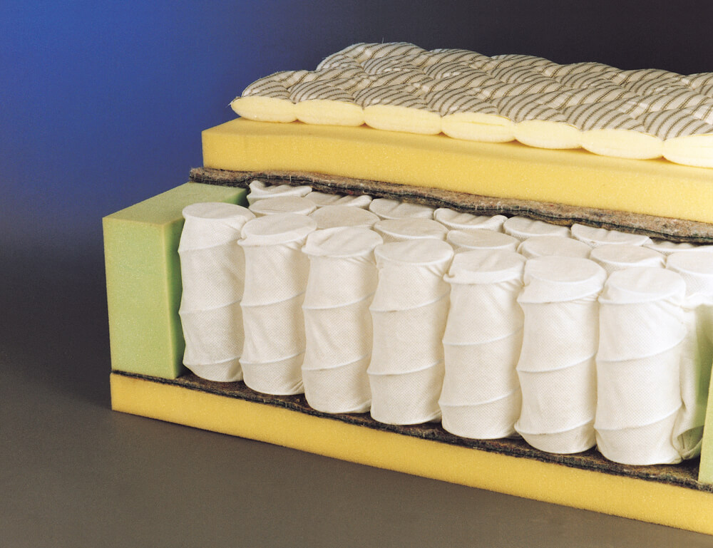 Mattress structure with pocketed spring