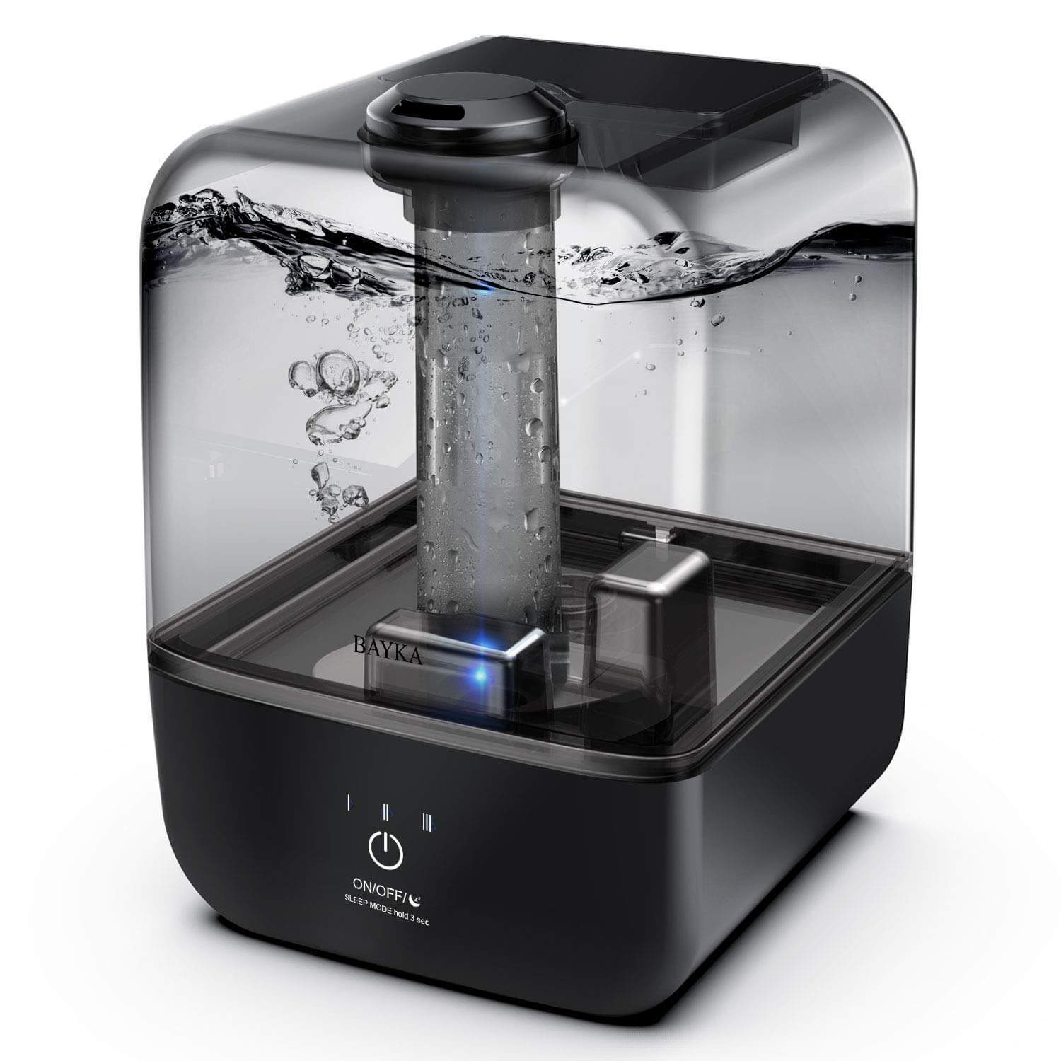 BAYKA Cool Mist Humidifier, 4L Top Fill Ultrasonic Desk Humidifier for bedroom, Portable Essential Oil Humidifiers with Adjustable Mist Output, Works Up to 28 Hours, Auto Shut-off