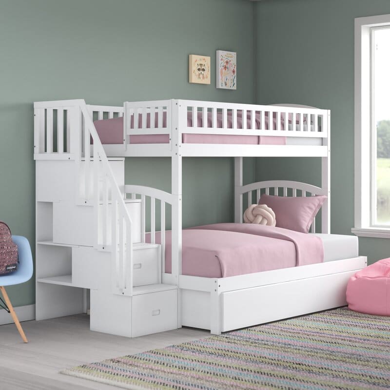 SalemTwinOverFull4DrawerSolidWoodStandardBunkBedwithTrundle